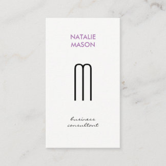 Monogram Modern Sleek och Slim 3 Visitkort
