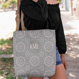 Monogram Modern Snyggt Rosa Anpassningsbar Tygkasse