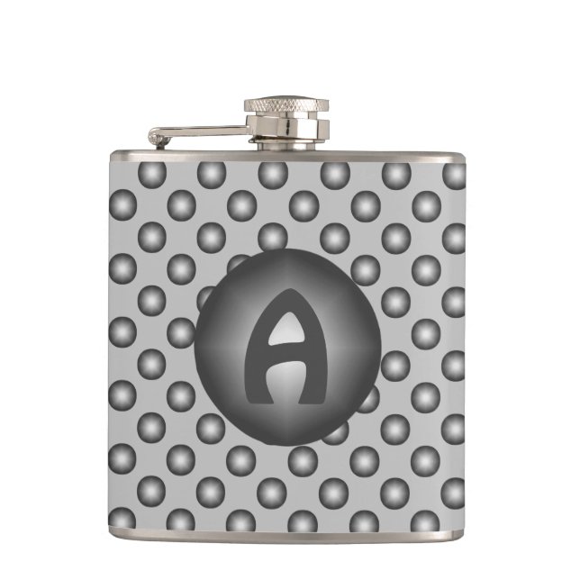 Monogram Modern Snyggt Silver Polka Dot Fickplunta (Framsidan)