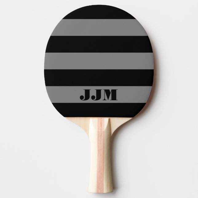 Monogram Modern Svart, Medelgrå Rand Pingisracket (Framsidan)