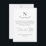 Monogram Modern Svart & Vitt Spara Datumet<br><div class="desc">Vackert designad bröllopsinbjudan Spara datumet med din monogram & handritad bladaccent undertill. En mycket unik & annorlunda twist till ett Spara datumet-kort. Lägg till all din information i den vackra bröllopsbeskrivningen om du vill eller använd denna. Infoga ditt datum. Avsluta denna underbara och unika Spara datumet med era namn. En...</div>
