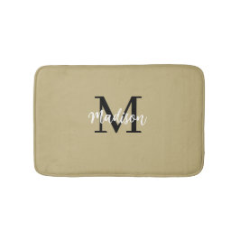 Monogram Modern Tan Sand and Black Badrumsmatta