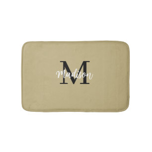 Monogram Modern Tan Sand and Black Badrumsmatta