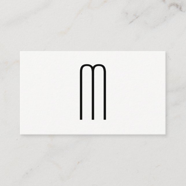 Monogram | Modern teckensnitt Visitkort (Framsida)