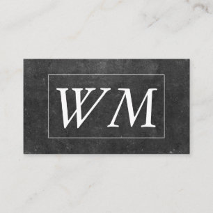 Monogram Modern verkställande makt (skiffer) Visitkort
