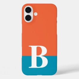 Monogram Monogrammed enkel modern Orange blå