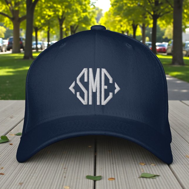 Monogram Monogrammed Initialer Anpassningsbar Pers Broderad Keps (Skapare uppladdad)