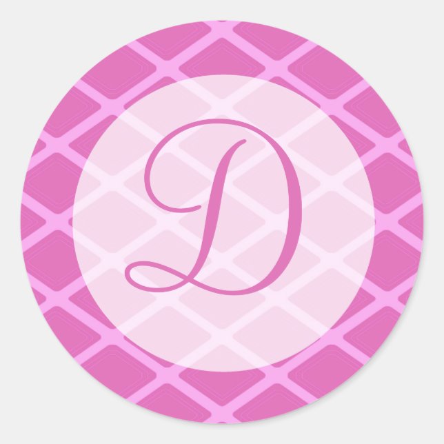monogram mönster runt klistermärke (Framsida)