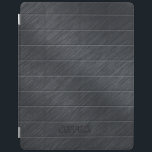 Monogram Mörk Grått kolfibermetalliskt Struktur iPad Skydd<br><div class="desc">Elegant grått-toner i enkel mörk kolfiberbakgrund i metalliskt struktur. Anpassade monogram.</div>