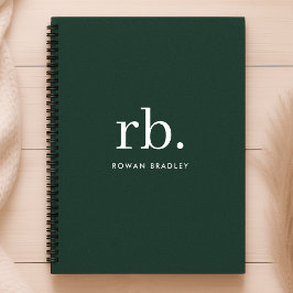 Monogram Mörk grönt Snyggt Modern Minimalist