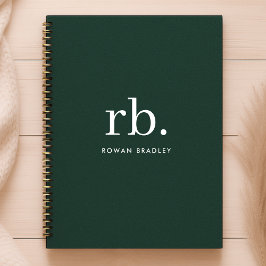 Monogram Mörk grönt Snyggt Modern Minimalist
