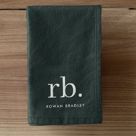 Monogram Mörk grönt Snyggt Modern Minimalist