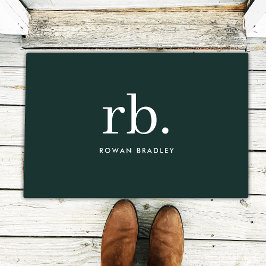 Monogram Mörk grönt Snyggt Modern Minimalist