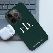 Monogram Mörk grönt Snyggt Modern Minimalist