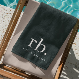 Monogram Mörk grönt Snyggt Modern Minimalist