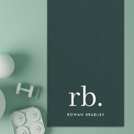 Monogram Mörk grönt Snyggt Modern Minimalist