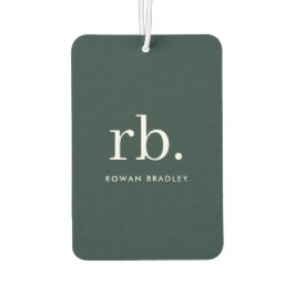 Monogram Mörk grönt Snyggt Modern Minimalist