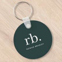 Monogram Mörk grönt Snyggt Modern Minimalist