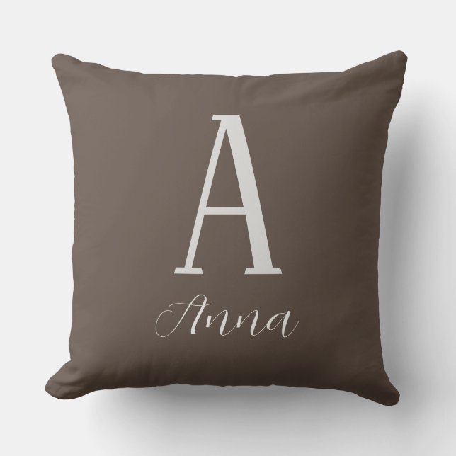 Monogram Mörk Höstvibe Dekorativ kudde (Framsida)