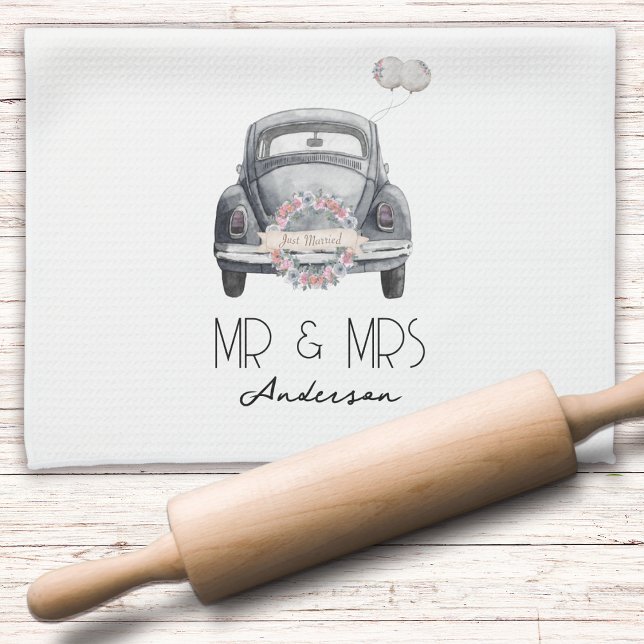 Monogram Mr. & Mrs. Ny gifta Kökshandduk (Skapare uppladdad)