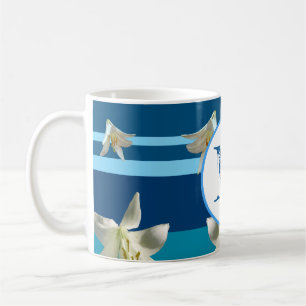 Monogram Mugg i blått
