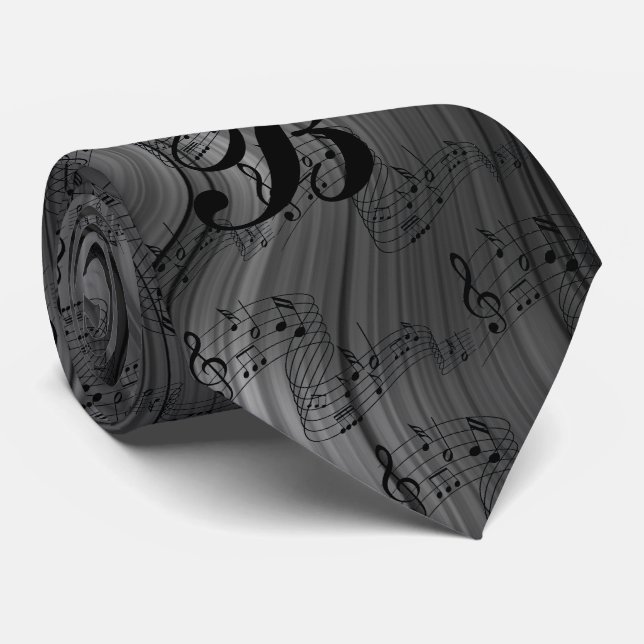 MONOGRAM MULTI-MUSIK NOTER NECK TIE SLIPS (Rullad)