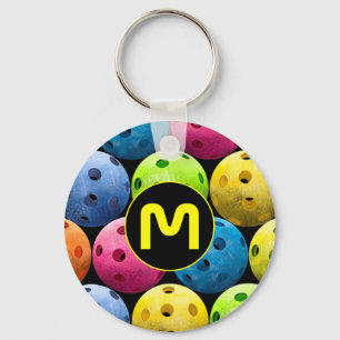 Monogram Multifärgad Pickleball Nyckelring