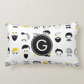 Monogram Mustache Lumbarkudde