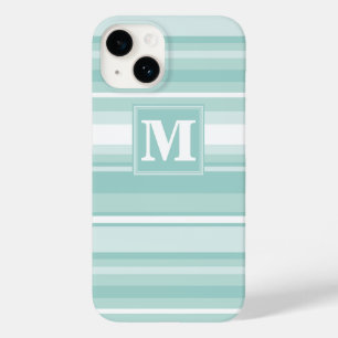 Monogram mynta grönt rand