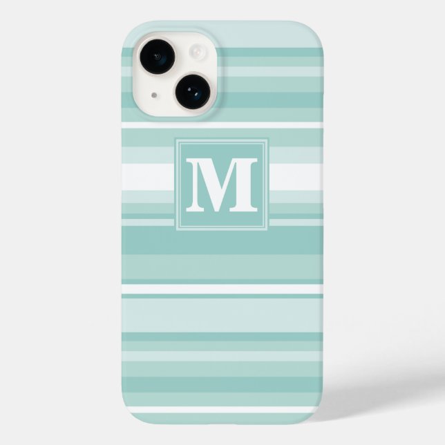 Monogram mynta grönt rand (Baksida)