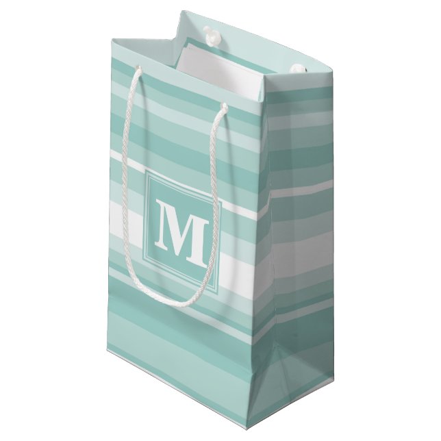 Monogram mynta grönt rand (Framsidan Vinklad)