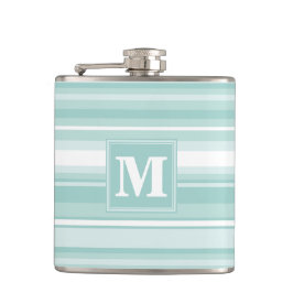 Monogram mynta grönt rand fickplunta