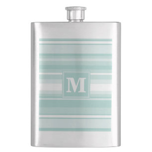 Monogram mynta grönt rand fickplunta