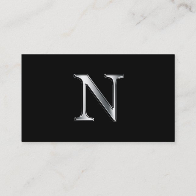 Monogram N-affärskort Visitkort (Framsida)