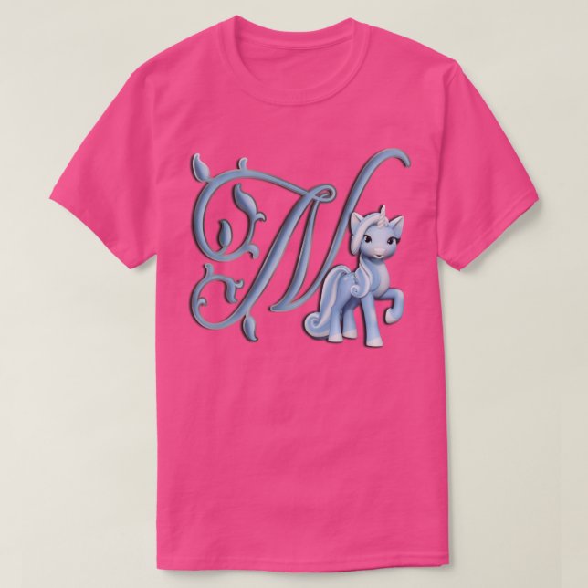 Monogram N Anpassningsbar Unicorn T Shirt (Design framsida)