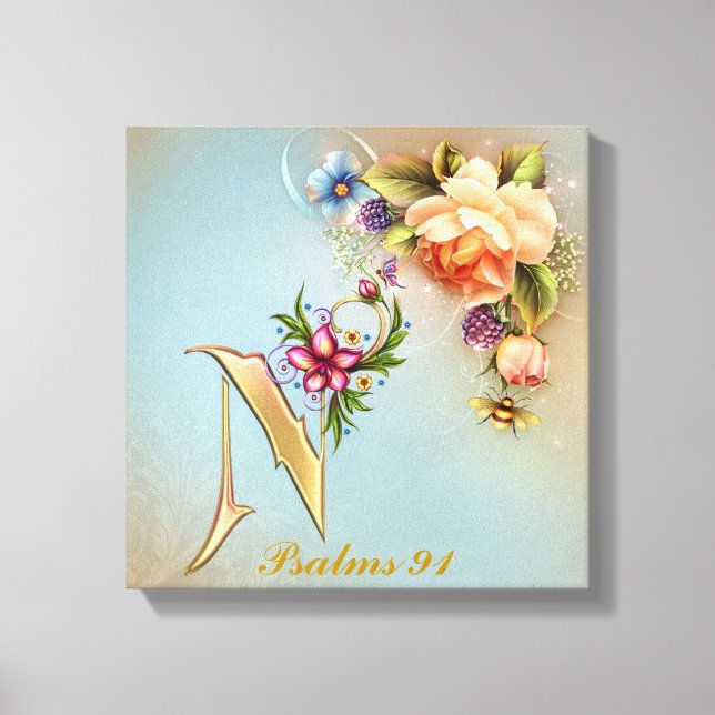 Monogram N Premium Wrapped Canvas (glapp) (Framsida)