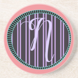 Monogram N Sandstone Underlägg