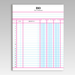 Monogram Name Accounting Ledger Paper Notepad Anteckningsblock