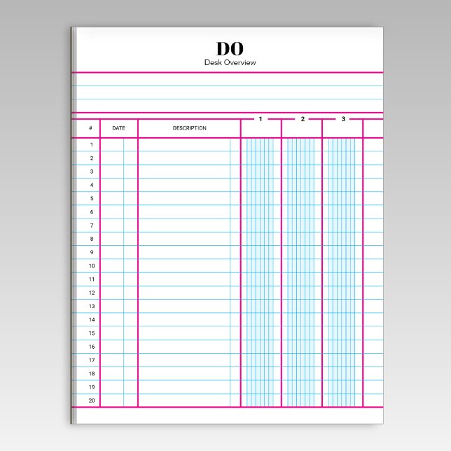 Monogram Name Accounting Ledger Paper Notepad Anteckningsblock (Skapare uppladdad)