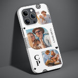 Monogram Namn 3 Photo Collage Trendig Modern<br><div class="desc">Monogram Namn 3 Photo Collage Trendig Modern Phone Case har en fotokollage av tre av dina favoritfoton med personlig namn och monogram i svart elegant. Anpassa genom att redigera texten i de angivna textrutorna. Perfekt för födelsedag, jul, Mors dag och mycket mer. PHOTO TIP: centrera dina foton innan du laddar...</div>