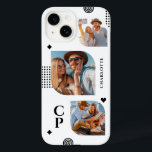 Monogram Namn 3 Photo Collage Trendig Modern<br><div class="desc">Monogram Namn 3 Photo Collage Trendig Modern Phone Case har en fotokollage av tre av dina favoritfoton med personlig namn och monogram i svart elegant. Anpassa genom att redigera texten i de angivna textrutorna. Perfekt för födelsedag, jul, Mors dag och mycket mer. PHOTO TIP: centrera dina foton innan du laddar...</div>