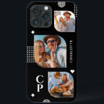Monogram Namn 3 Photo Collage Trendig Modern<br><div class="desc">Monogram Namn 3 Photo Collage Trendig Modern Phone Case har en fotokollage av tre av dina favoritfoton med personlig namn och ett monogram i ett elegant vitt skript. Anpassa genom att redigera texten i de angivna textrutorna. Perfekt för födelsedag, jul, Mors dag och mycket mer. PHOTO TIP: centrera dina foton...</div>