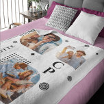 Monogram Namn 3 Photo Collage Trendig Modern Fleecefilt<br><div class="desc">Monogram Namn 3 Photo Collage Trendig Modern Fleece Blanket har en fotokollage av tre av dina favoritfoton med personlig namn och monogram i elegantens svarta skript. Anpassa genom att redigera texten i de angivna textrutorna. Perfekt för födelsedag, jul, Mors dag, Fars dag, syster, kusiner, bästa vänner och mycket annat. PHOTO...</div>