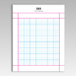 Monogram Namn 5x5 Ingenjörspapper Anteckningsblock