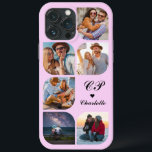 Monogram Namn 6 fotomodern Trendig Enkel<br><div class="desc">Monogram Namn 6 Photo Modern Trendig Simple iPhone-fodral har sex av dina favoritfoton med personlig namn och ett monogram i elegantens svarta calligraphy-skript som accentueras med ett kärlek-hjärta. Anpassa genom att redigera texten i textrutorna. Perfekt för födelsedag, jul, Mors dag, babyduschar, möhippor, mamma, syster, kusiner, bästa vänner med mera. PHOTO...</div>