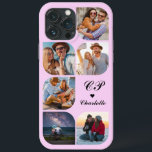 Monogram Namn 6 fotomodern Trendig Enkel<br><div class="desc">Monogram Namn 6 Photo Modern Trendig Simple iPhone-fodral har sex av dina favoritfoton med personlig namn och ett monogram i elegantens svarta calligraphy-skript som accentueras med ett kärlek-hjärta. Anpassa genom att redigera texten i textrutorna. Perfekt för födelsedag, jul, Mors dag, babyduschar, möhippor, mamma, syster, kusiner, bästa vänner med mera. PHOTO...</div>