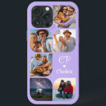 Monogram Namn 6 fotomodern Trendig Enkel<br><div class="desc">Monogram Namn 6 Photo Modern Trendig Simple iPhone-fodral har sex av dina favoritfoton med personlig namn och ett monogram i ett elegant, vitt calligrafskript som accentueras med ett kärlek-hjärta. Anpassa genom att redigera texten i textrutorna. Perfekt för födelsedag, jul, Mors dag, babyduschar, möhippor, mamma, syster, kusiner, bästa vänner med mera....</div>