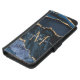 Monogram Namn Agate Navy Blue Guld Gemstone Marble Plånboksfodral För Samsung Galaxy S5 (Botten)