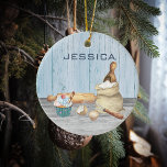 Monogram Namn Baking Bake Gift Julgransprydnad Keramik<br><div class="desc">Den här designen skapades genom digital grafik. Den kan vara personlig i det område som tillhandahålls genom att ändra fotot och/eller text. Du kan också anpassa den genom att klicka för att anpassa ytterligare alternativ och ta bort eller ändra bakgrunden i färg, lägga till text, ändra texten färg eller stil...</div>