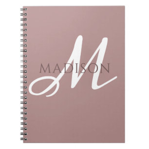 Monogram Namn bärbar dator Journal Anteckningsbok